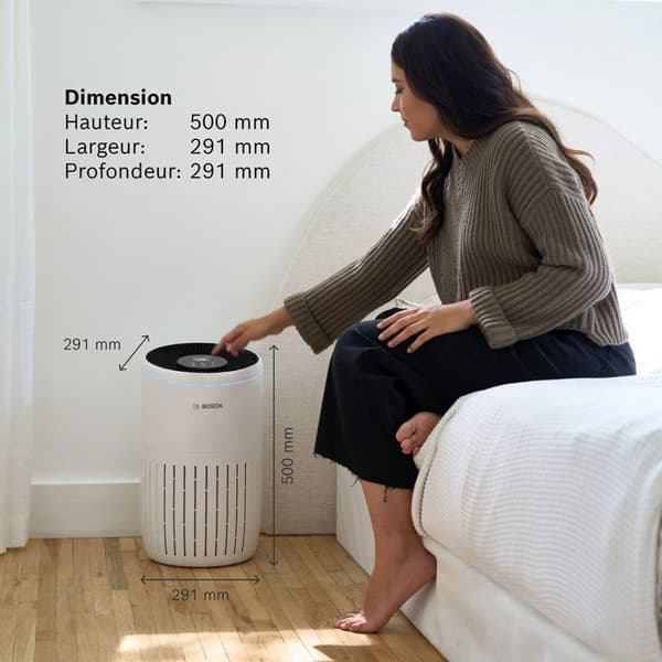 Luftrenare - Bosch - Air 4000 - HEPA-filter - Yta 62,5 m² - Automatiskt läge