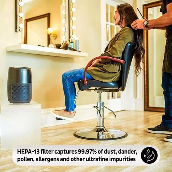 Silent Air Purifier 920246 Instant Pot - HEPA 13 Filter - CADR 126 m³/h - eliminerar 99,9% av fina partiklar - AP100 Svart