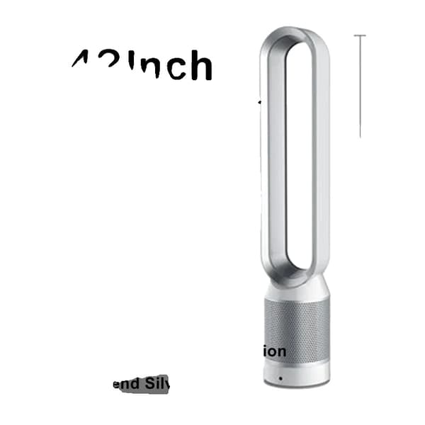 Bladeless ventilator, HEPA-filtrering, fjernbetjening,42 tommer sort, EU