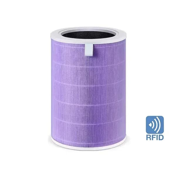 Xiaomi Ilmanpuhdistimen Suodatin, HEPA+Aktivoitu Hiili Komposiitti, RFID-siru Suodattimen Vaihtoa Varten,Violetti