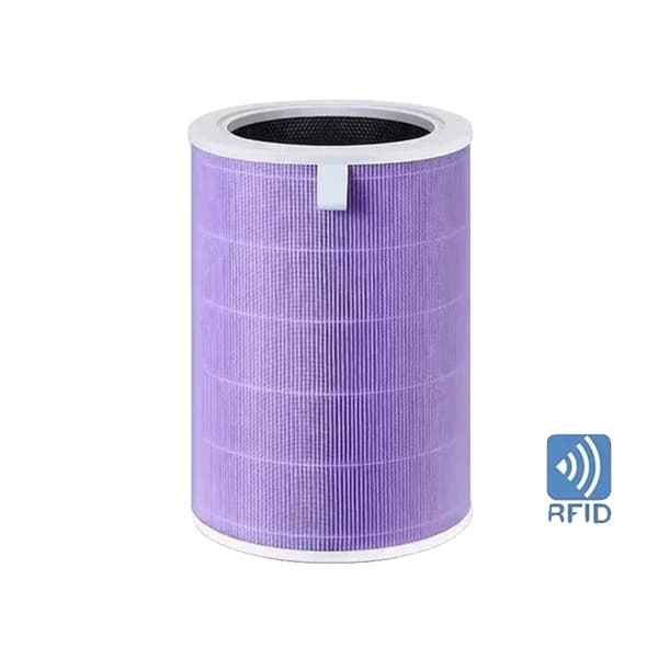Xiaomi Ilmanpuhdistimen Suodatin, HEPA+Aktivoitu Hiili Komposiitti, RFID-siru Suodattimen Vaihtoa Varten,Violetti