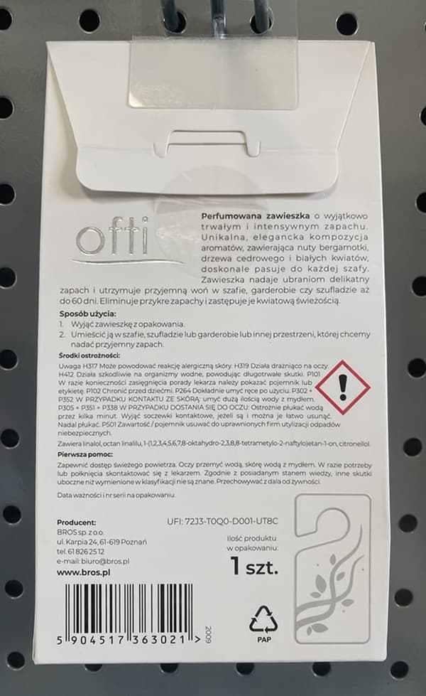 Ofti Doftande Garderobshängare