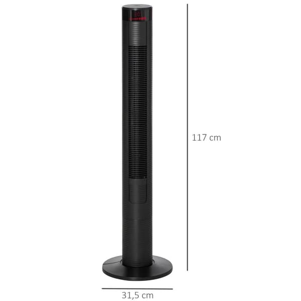 Tornfläkt, 31.5x117 cm, Svart