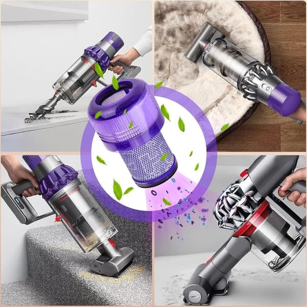 Auledio Dyson V12 Suodatin 2 kpl puhdistusharjalla - V12 Slim Absolute -pölynimurille, varaosa