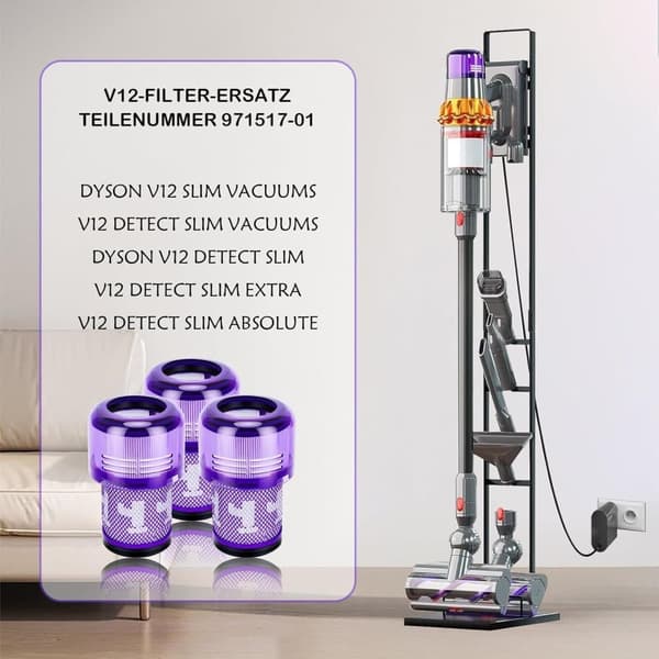 Auledio Dyson V12 Suodatin 2 kpl puhdistusharjalla - V12 Slim Absolute -pölynimurille, varaosa