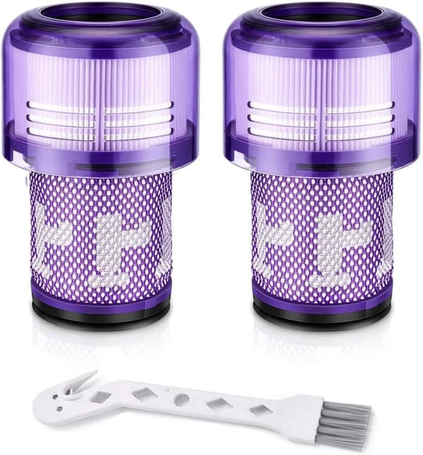 Auledio Dyson V12 Suodatin 2 kpl puhdistusharjalla - V12 Slim Absolute -pölynimurille, varaosa