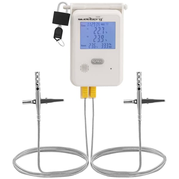 Steinberg Systems Temperatur- och fuktmätare - 2 - -50–350 ℃ - 0 till 100 % RH - USB / WiFi