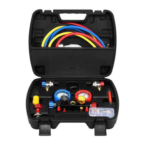Kølemiddel Manifold Gauge Sæt, Diagnostisk Værktøj, til R22/R404A/R134A/R410A Kølemiddel Opladning
