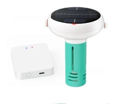 Vattenkvalitetsmonitor, solenergidriven, Zigbee-anslutning,Silver