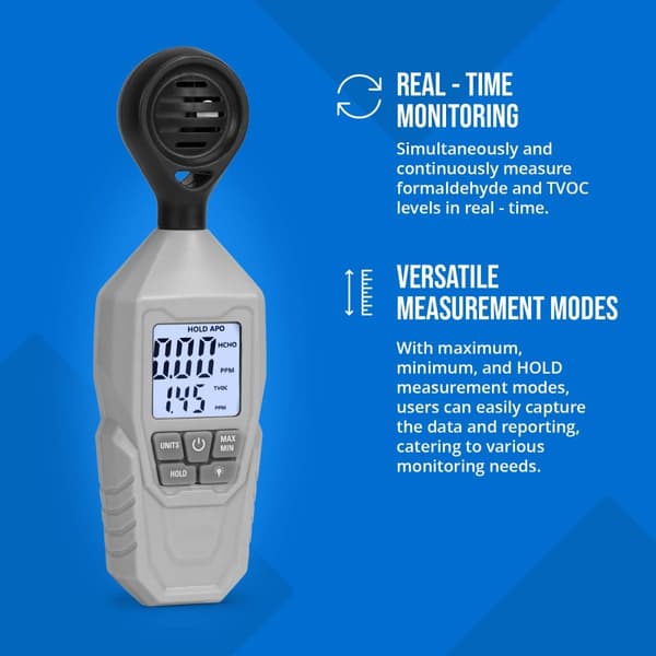 Luftkvalitetsmätare - från 0,01 mg/m³ TVOC / HCHO