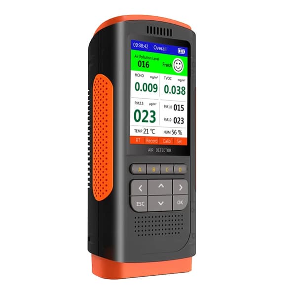 Formaldehyddetektor, PM2.5-mätning, bärbar och uppladdningsbar, LCD-display