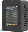 Miniatyrbillede 1 af 9: OBOSOE luftkvalitetsmonitor med LCD-skærm - Bærbar CO2, TVOC, HCHO, PM2.5, PM10 indendørs detektor, USB-genopladelig, ABS-materiale