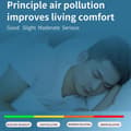 Miniatyrbillede 4 af 9: OBOSOE luftkvalitetsmonitor med LCD-skærm - Bærbar CO2, TVOC, HCHO, PM2.5, PM10 indendørs detektor, USB-genopladelig, ABS-materiale