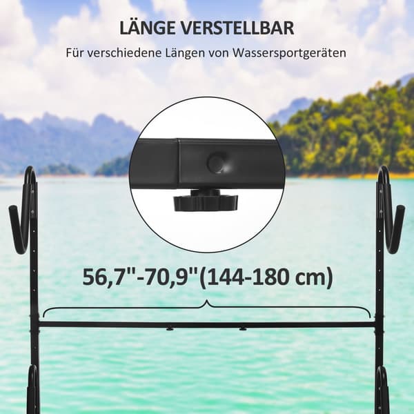 Kajak Rack, 240x72.5x157 cm, Sort