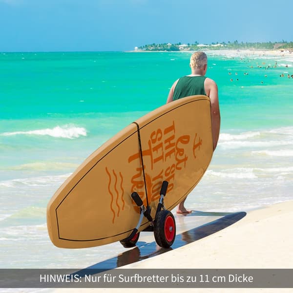 Surfboard Trolley, 64x55x38.5 cm, Sølv