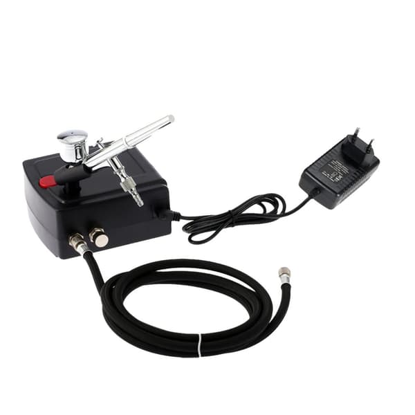 Professionell Airbrush-kit, mångsidig för konst- och hantverksprojekt, komplett med kompressor och tillbehör,E23576EU