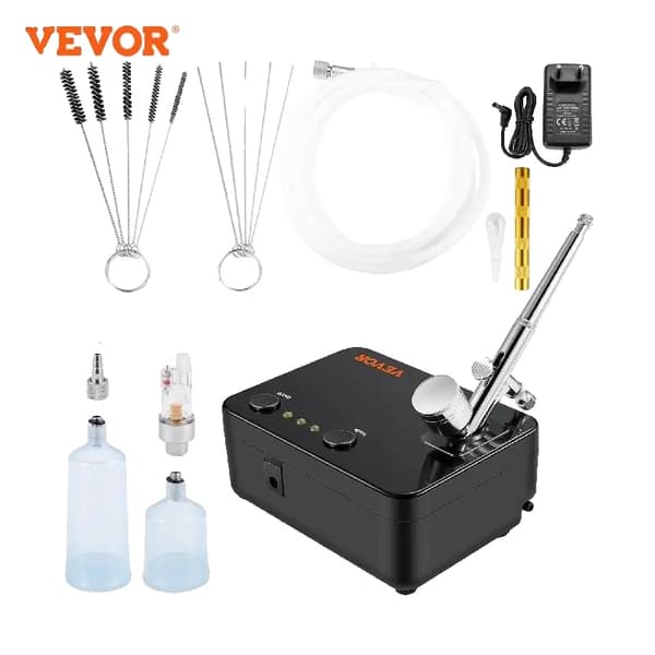 Airbrush-sæt, dual-action kontrol, 0,3 mm dyse