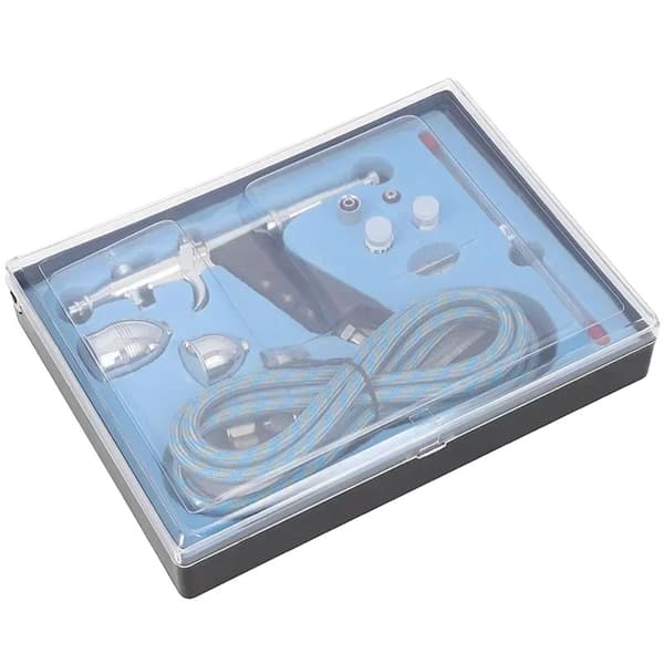 Airbrush-set, dubbelverkande avtryckare, flera munstycksstorlekar, justerbar koppkapacitet,116B Airbrush-set