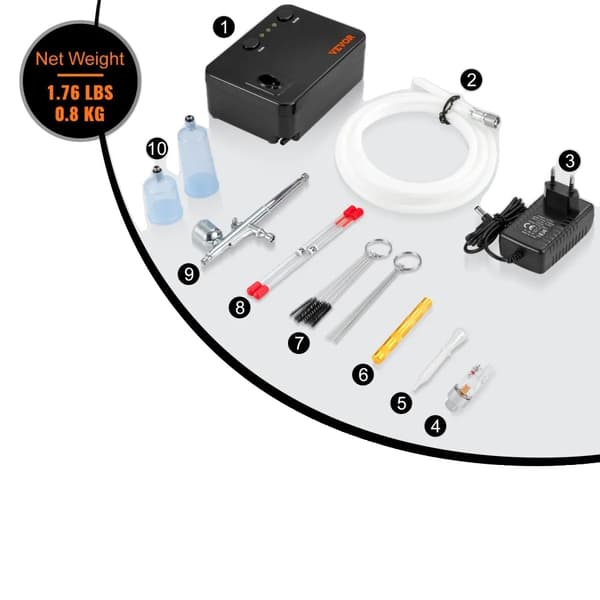 Airbrush-set, 30 psi max tryck, dubbelverkande kontroll,Airbrush Kit