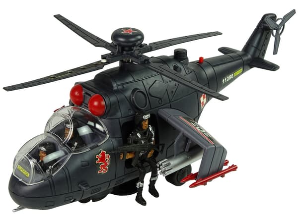 Helicopter Giant Wings Lights Sound Rotates