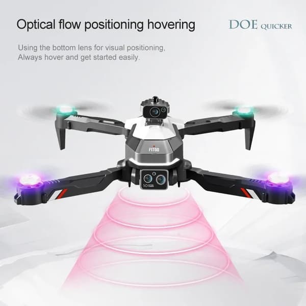 Mini Drone med 8K Dual Kamera, 15-20 Minuters Flygtid, Smart Hindersbana Undvikande,8K-Dubbelkamera-1B