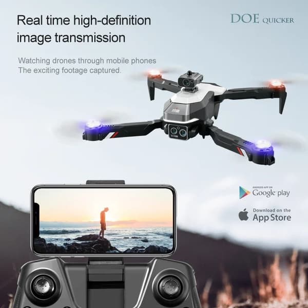 Mini Drone med 8K Dual Kamera, 15-20 Minuters Flygtid, Smart Hindersbana Undvikande,8K-Dubbelkamera-1B