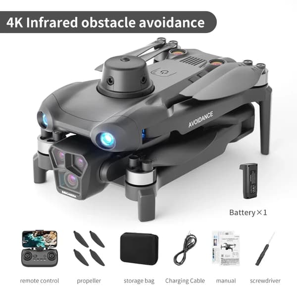 Mini Drone med 4K Kamera, Intelligent Forhindringsundgåelse, Lang Flyvetid,Laser OAS 3B