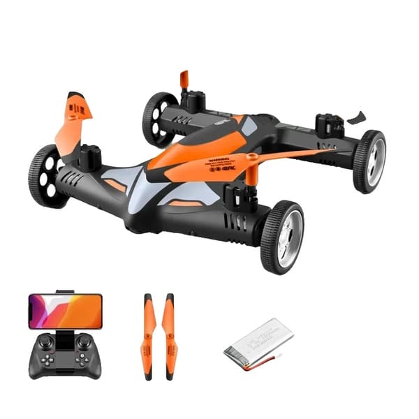 4K Drone, 15 Minutters Flyvetid, 110° Bredvinkel Kamera,V11-orange-1Batteri