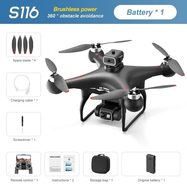 4K Kamera Drone, GPS Navigation, Op til 15 Minutters Flyvetid,BK 4k Dual 1b
