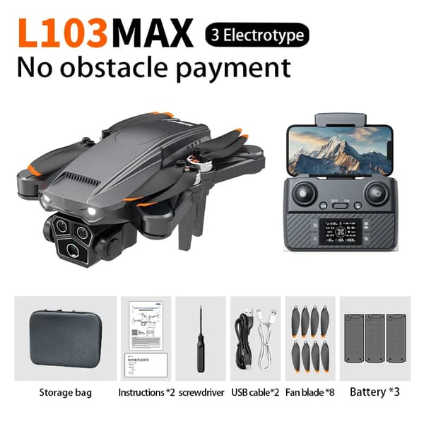 GPS Drone, 4K Videoopløsning, 25 minutters flyvetid,BK 4K NO-OAS 3B