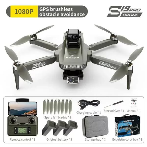 S19 Drone, 1080p HD-video, 28 minuters flygtid,BK OAS 3B