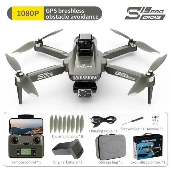 S19 Drone, 1080p HD-video, 28 minuters flygtid,BK OAS 1B