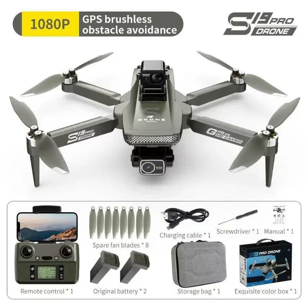 S19 Drone, 1080p HD Video, 28 Minutters Flyvetid,BK OAS 2B