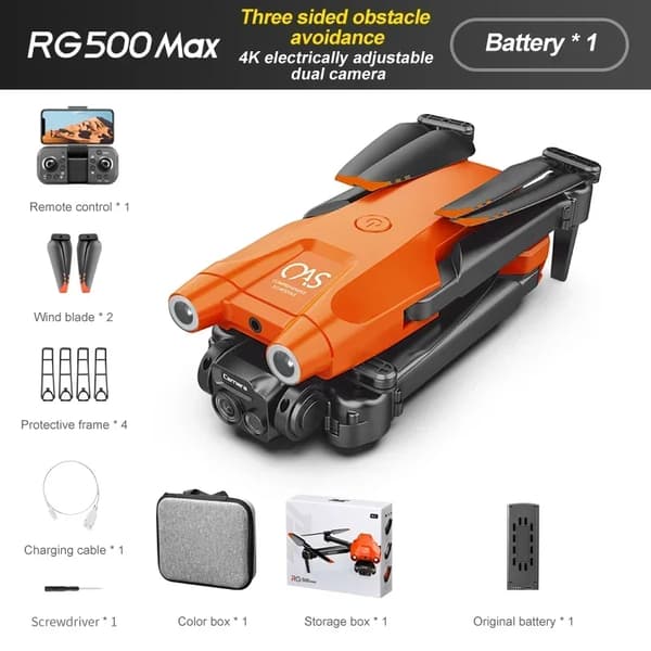 RG500 MAX GPS -droni, 4K kaksoiskamera, 15 minuutin lentoaika,TAI 4k Dual 1b