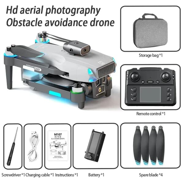 HD Dual-Kamera Drone, Intelligent Forhindringsundgåelse, 15-Minutters Flyvetid,WH OAS 1B