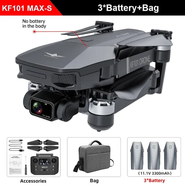 KF101 MAX-S Drone, 4K Kamera, 5KM Ohjausalue,KF101 MAX-S 3B CB