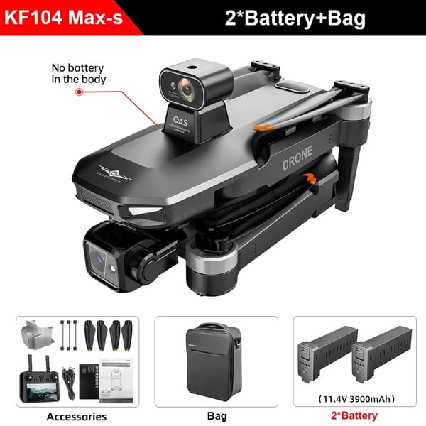 KF104 MAX-S Drone, 4K UHD -video, yli 30 minuuttia lentoaikaa,KF104 MAX-S 2B CB