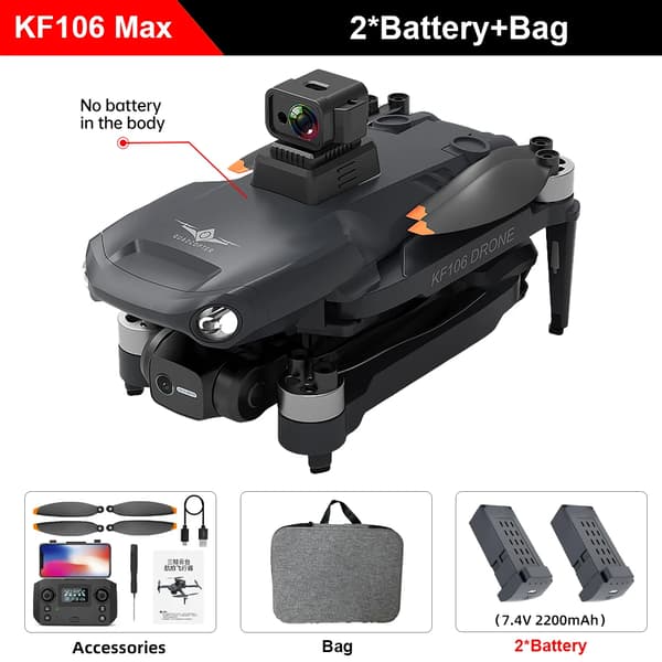 Teeggi KF106 Max Drone, 4K-kamera, GPS-navigointi,KF106 Max 2B CB