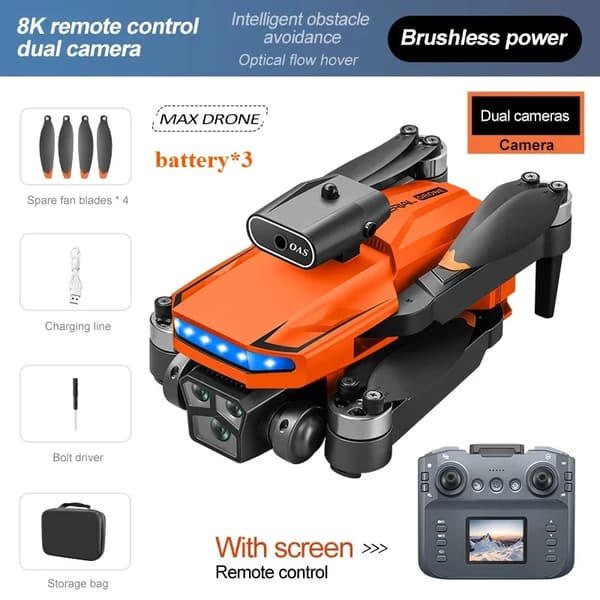 RC Drone, 8K Dual Kamera, Intelligent Forhindring af Objekter,OR OAS 3B