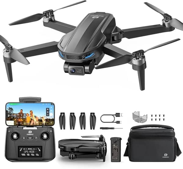 Drone, 4K-kamera, 2-akselinen gimbaali, 26 minuutin lentoaika,musta