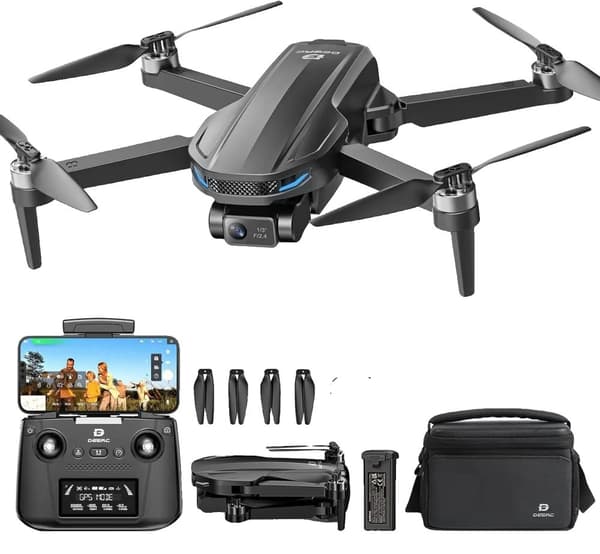 Drone, 4K-kamera, 2-akselinen gimbaali, 26 minuutin lentoaika,musta
