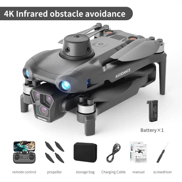Mini Drone med 4K Kamera, Intelligent Forhindringsundgåelse, Lang Flyvetid,Infrarød OAS 1B