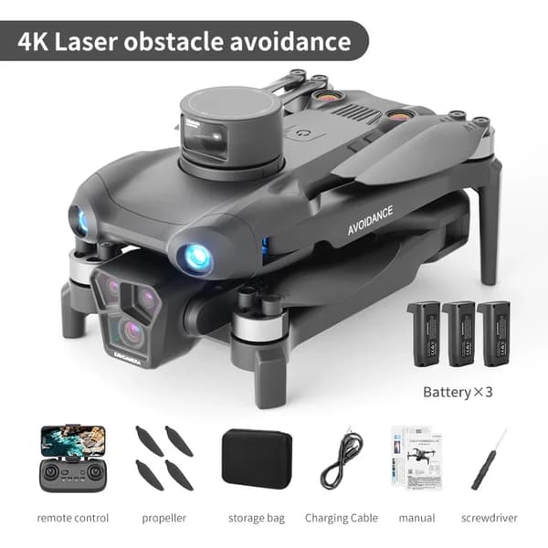 Mini drone 4K-kameralla, älykäs esteiden välttäminen, pitkä lentoaika,Laser OAS 3B
