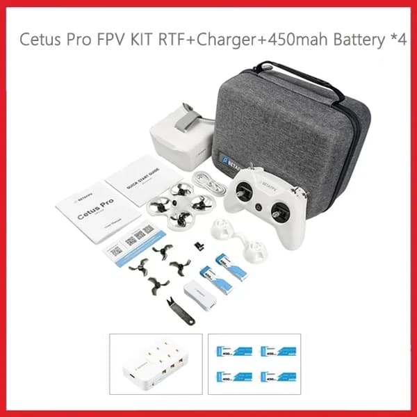 Cetus FPV Kit, 300mAh batteri, letvægts på 35g, inkluderet fjernbetjening,Cetus Pro 6B 1C A