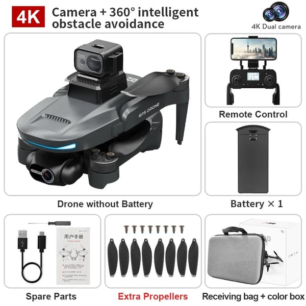 L200 PRO MAX-drönare, 4K dualkamera, 25 minuters flygtid,BK 4K OAS 1B