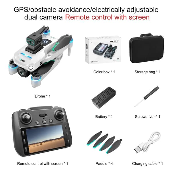 GPS-kameradrooni, 4K HD -videotallennus, 40 minuutin lentoaika,WH OAS GPS 1B