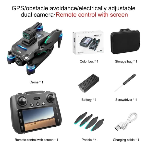 GPS-kameradrooni, 4K HD -videotallennus, 40 minuutin lentoaika,BK OAS GPS 1B