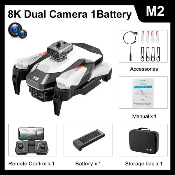 Minidrone, jossa on 8K:n kaksoiskamera, 15-20 minuutin lentoaika ja älykäs esteiden välttäminen,8K-Kaksoiskamera-1B