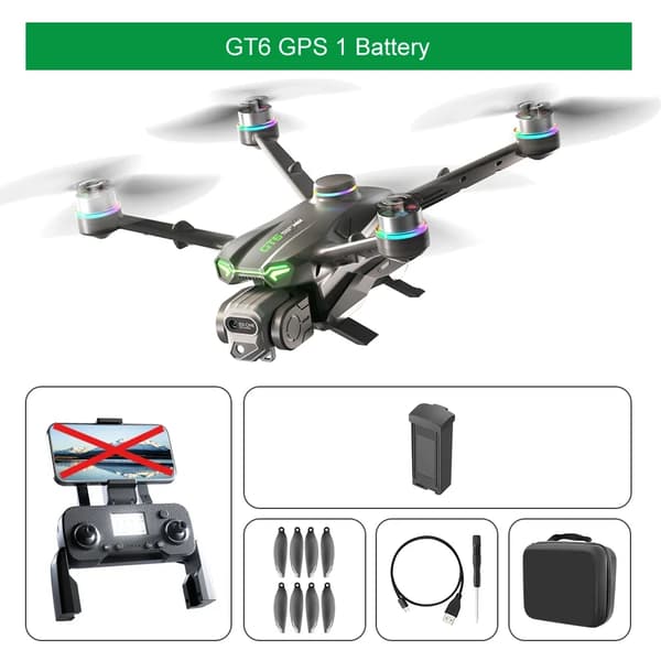 Kameradrooni, GPS, 720p Videotallennus, 22 min Lentoaika,GT6 GPS 1B