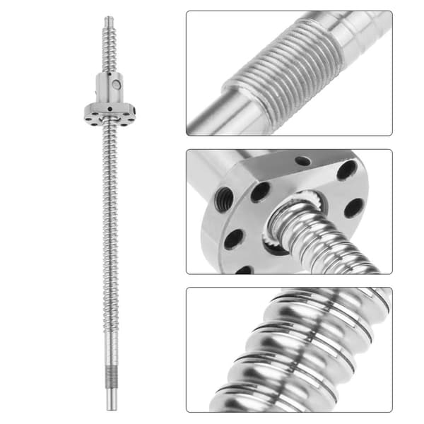 Anti Backlash Ballscrew, 300 mm længde, rullet design, egnet til CNC-applikationer